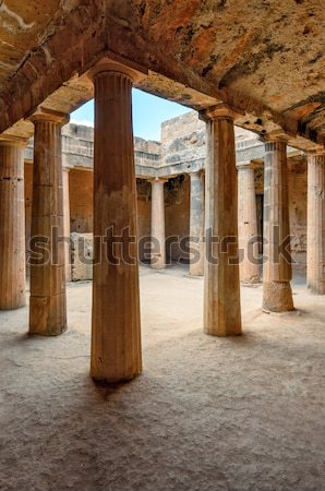 Arkeolojik müze Kıbrıs taş antika tapınak Stok fotoğraf © mahout