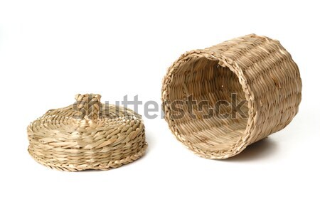 Opened wattled basket isolated on white Stock photo © mahout