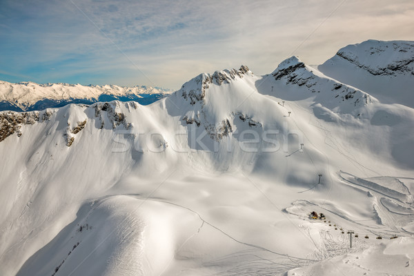 [[stock_photo]]: Ski · Resort · Russie · hiver · montagne · paysage