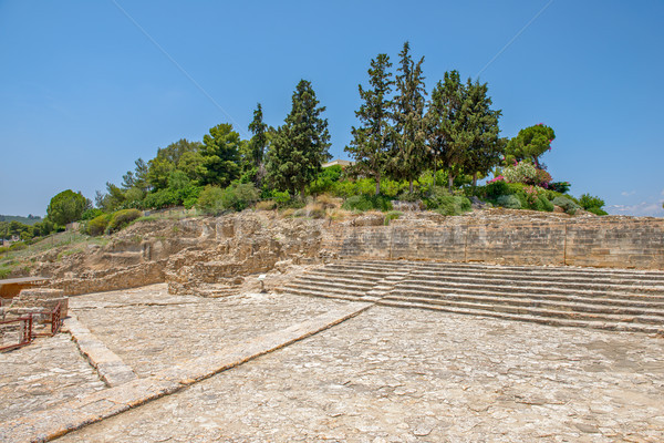 Phaistos palace archaeological site on Crete Stock photo © mahout