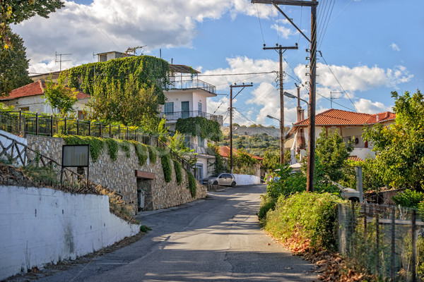 Utca kisváros kicsi görög város ház Stock fotó © mahout