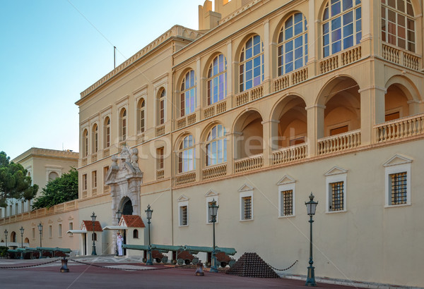 Facade of Monaco royal palace in Monte Carlo Stock photo © mahout