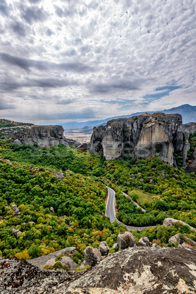 Carretera rocas Grecia árbol naturaleza montana Foto stock © mahout