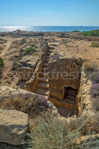 Régészeti múzeum Ciprus város tenger utazás Stock fotó © mahout
