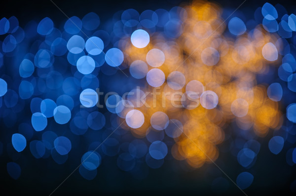 Abstract winter background with bokeh lights and snowflake Stock photo © mahout