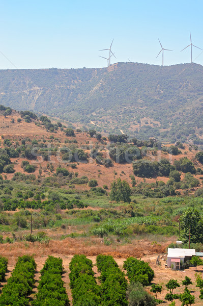 Chipre viento central eléctrica colinas cielo Foto stock © mahout