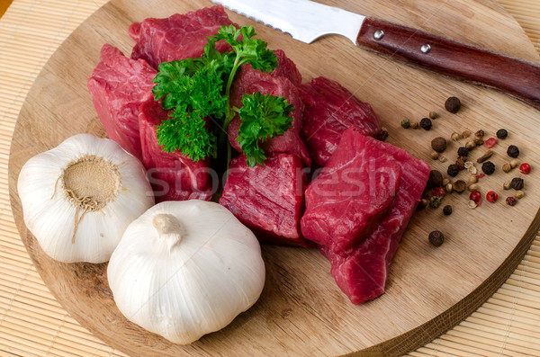 свежие мяса специи петрушка красный приготовления Сток-фото © maisicon
