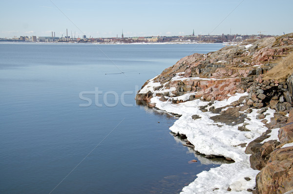 крепость острове Хельсинки Финляндия небе воды Сток-фото © maisicon