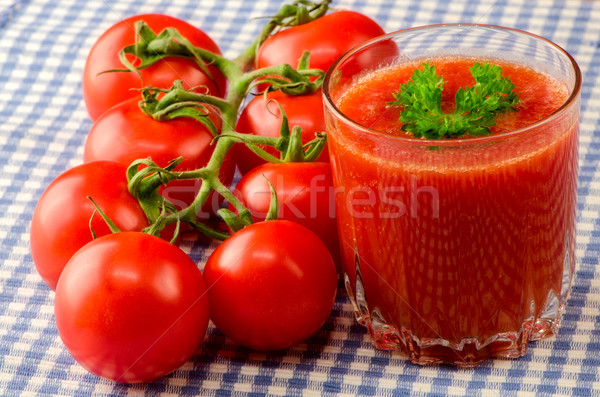 Vers tomatensap kruiden voedsel blad vruchten Stockfoto © maisicon