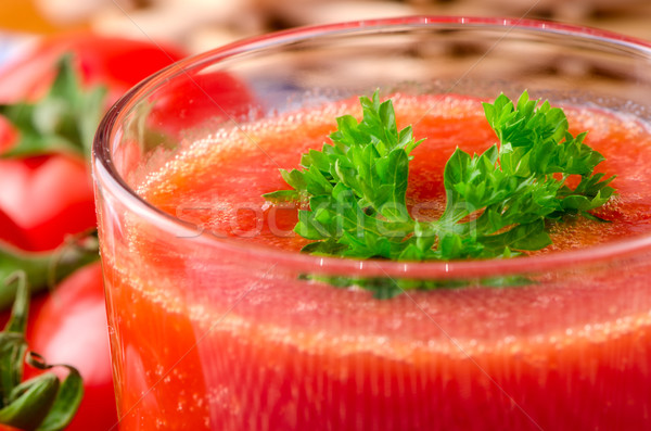 Stockfoto: Vers · tomatensap · kruiden · voedsel · blad · vruchten