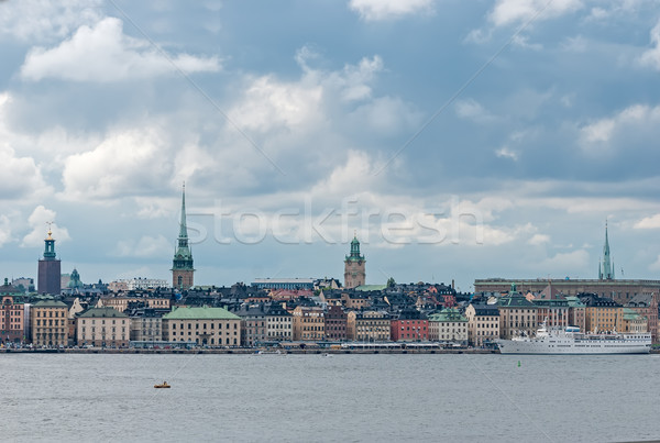 Stockholm vue vieux ville Suède ciel [[stock_photo]] © maisicon