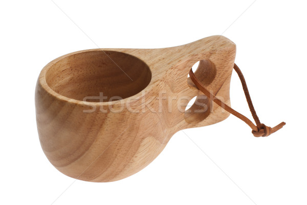 Holz Tasse mug erschossen weiß Textur Stock foto © maisicon