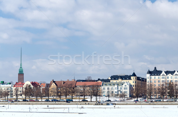 Stok fotoğraf: Helsinki · kış · panoramik · görmek · Finlandiya · Bina