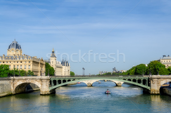 реке Париж Франция моста город пейзаж Сток-фото © maisicon