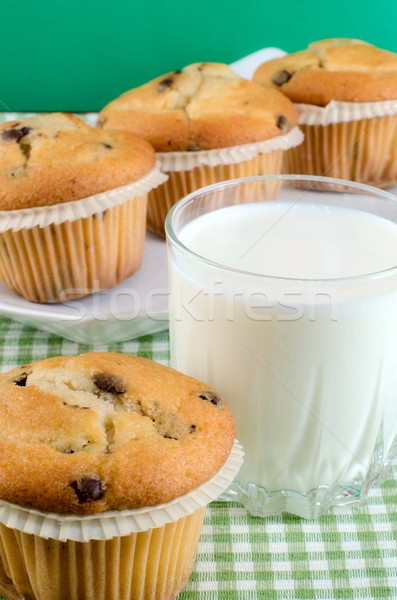 Vers muffins tabel voedsel cake drinken Stockfoto © maisicon