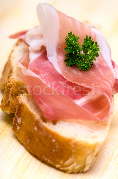 Sandviç jambon İtalya gıda yaprak renk Stok fotoğraf © maisicon