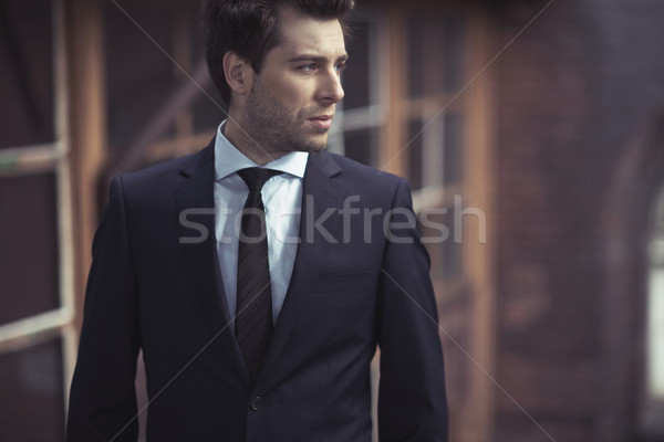 Handsome man with fitted suit Stock photo © majdansky