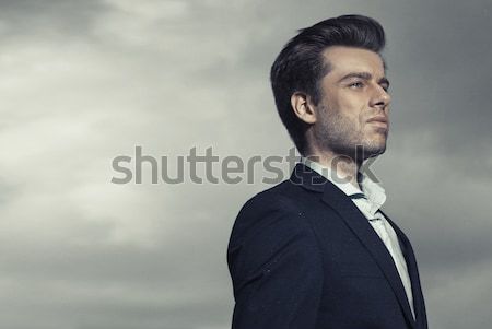 Portrait of the serious handsome manager Stock photo © majdansky