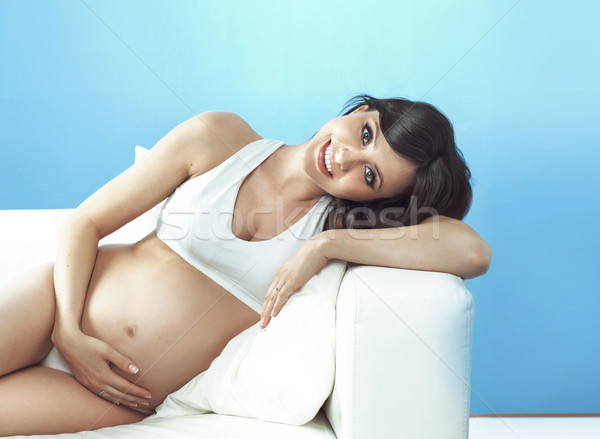 Portrait femme enceinte enceintes dame femme [[stock_photo]] © majdansky