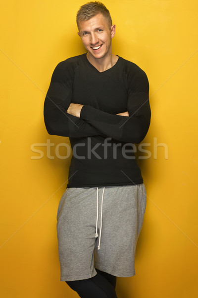 Portrait souriant athlète entraîneur homme heureux [[stock_photo]] © majdansky