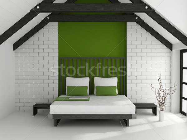 Foto stock: Quarto · moderno · interior · quarto · 3D · casa