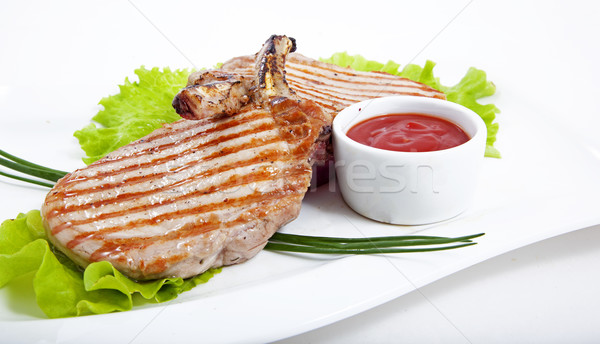 мяса овощей фото продовольствие стейк обед Сток-фото © maknt