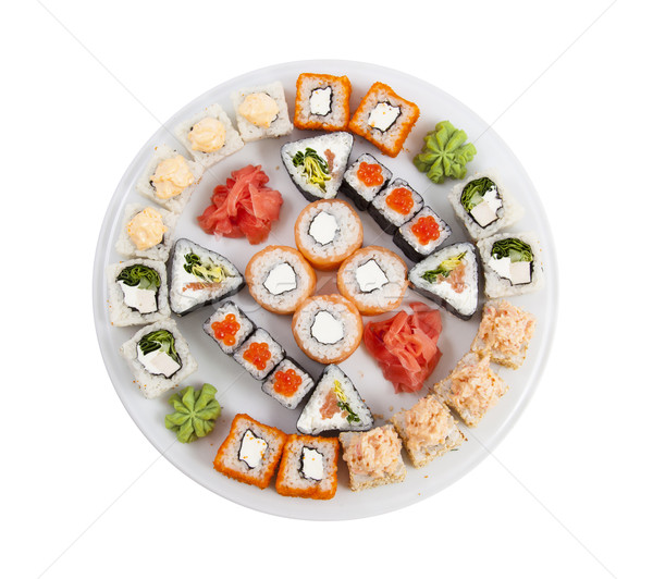Sushi gerollt Foto Fisch Meer Restaurant Stock foto © maknt