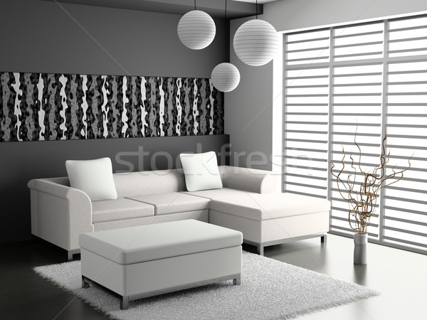 Сток-фото: диван · комнату · современных · дома · свет · дизайна