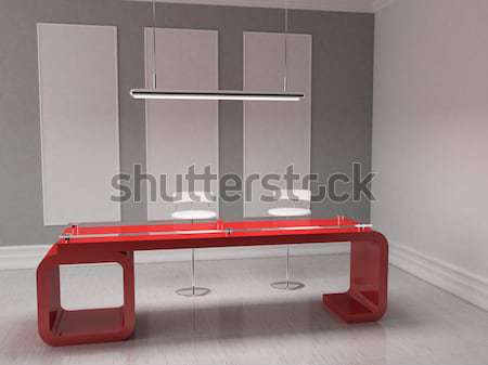 Moderne interieur slaapkamer kamer 3D Stockfoto © maknt