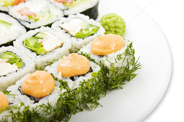 Sushi fotografie peşte mare restaurant Imagine de stoc © maknt
