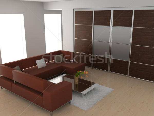 Sofa kamer moderne huis ontwerp home Stockfoto © maknt