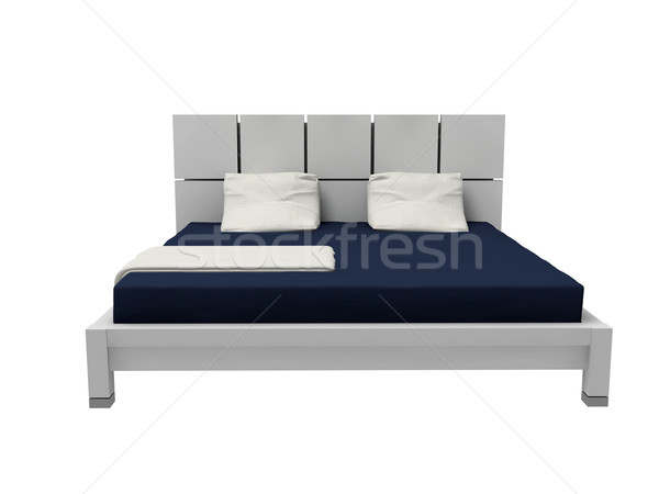 Bed witte mode ontwerp model home Stockfoto © maknt