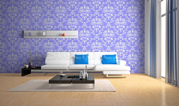 Sofa kamer moderne huis licht ontwerp Stockfoto © maknt