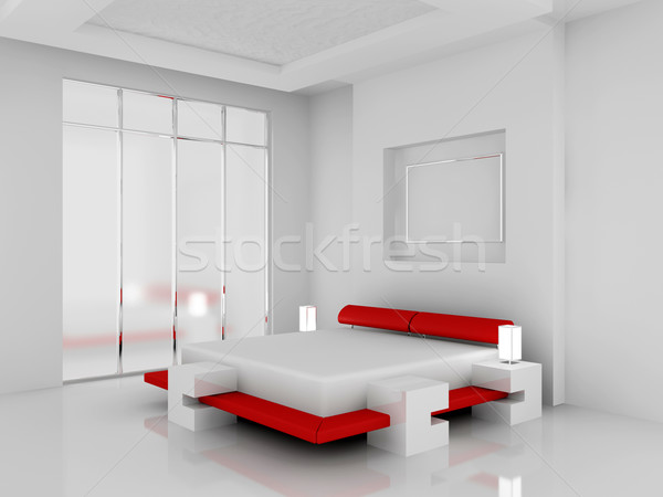 Foto stock: Quarto · moderno · interior · quarto · 3D · moda