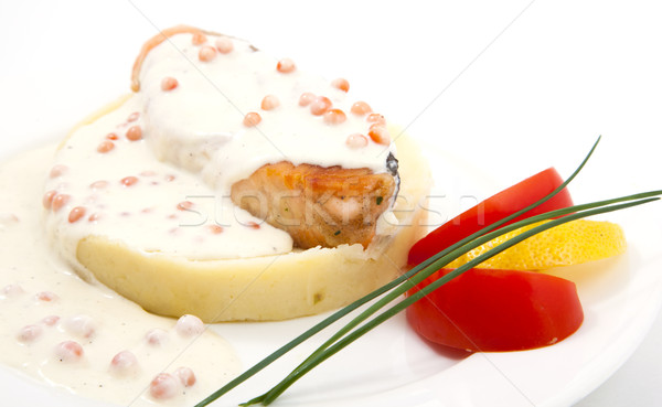 Fish fillet with potatoes Stock photo © maknt