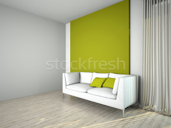 Sofa kamer 3D afbeelding bank Stockfoto © maknt