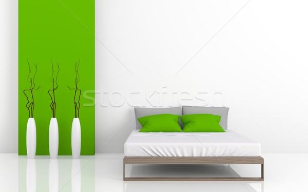 Moderne bed 3D afbeelding mode licht Stockfoto © maknt