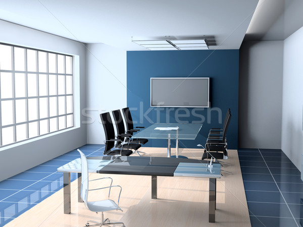 Escritório interior moderno 3D primavera projeto Foto stock © maknt