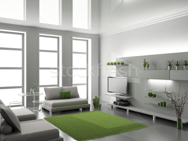 гостиной современных интерьер 3D дома домой Сток-фото © maknt