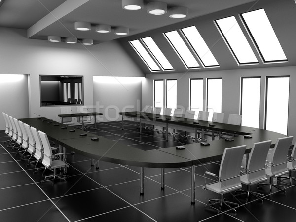 Konferencia modern belső előcsarnok 3D terv Stock fotó © maknt