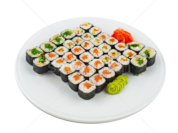 Sushis photo roulé poissons mer restaurant [[stock_photo]] © maknt