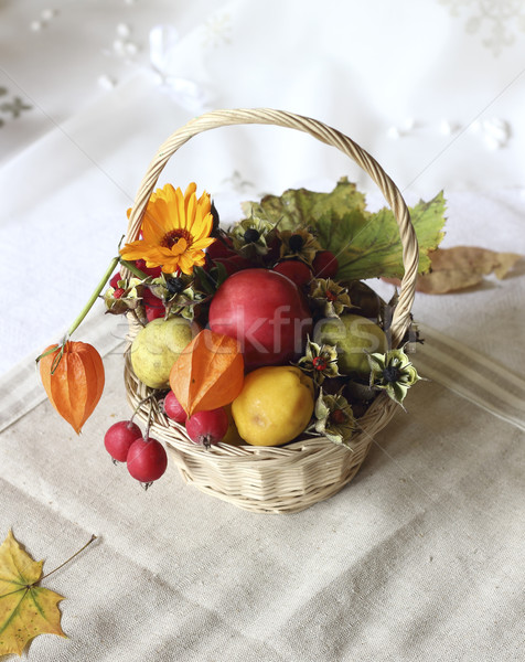 Basket with autumn goodies Stock photo © Makse