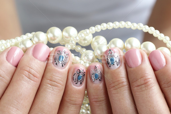 Beautiful nails with art Stock photo © Makse