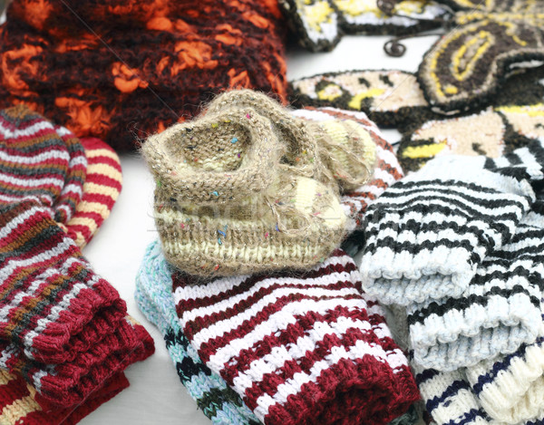 Strony trykotowy baby zimą moda piękna Zdjęcia stock © Makse