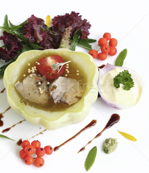 Salado aperitivo cerdo lengua flor Foto stock © Makse