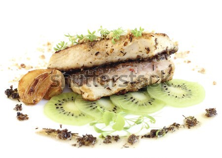 Fisch Filet Karpfen serviert Stock foto © Makse