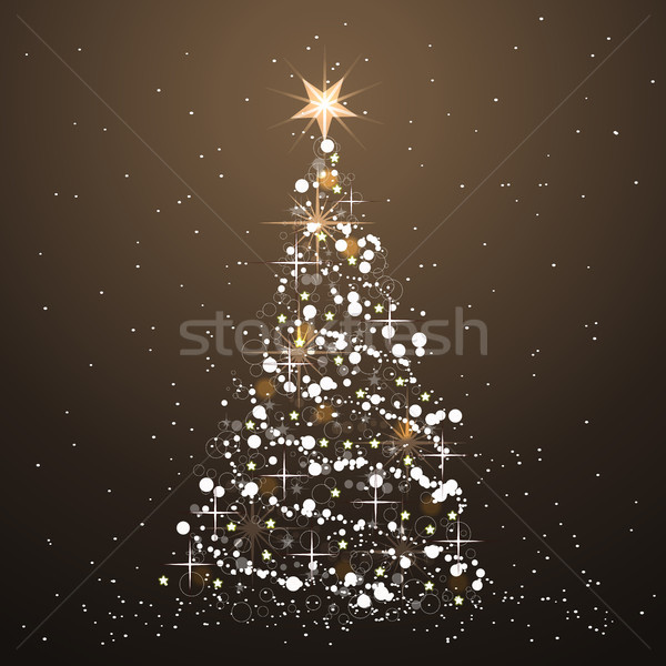 árvore de natal ícone abstrato neve inverno cartão Foto stock © makyzz