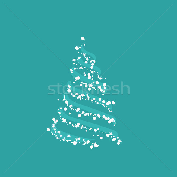 Arbre de noël icône arbre design star carte [[stock_photo]] © makyzz