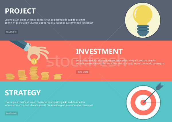 Flat design concepts for business, finance, strategic management, investment, consulting, teamwork,  Stock photo © makyzz