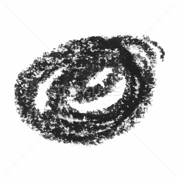Fekete viasz zsírkréta izolált fehér szett Stock fotó © Mamziolzi